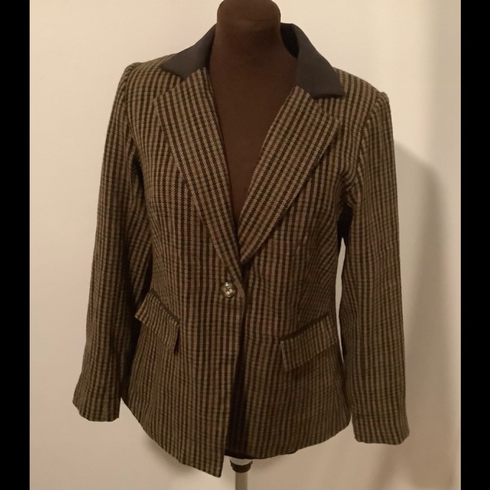 Linda Brown Plaid Jacket
